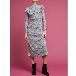 NWT Anthropologie Marled Ruffled Dress Eli and Ali